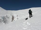 Invernale con valanghe e slavine da Nona di Vilminore verso il Passo della Manina (1821 m.) il 23 febbraio 2009 - FOTOGALLERY